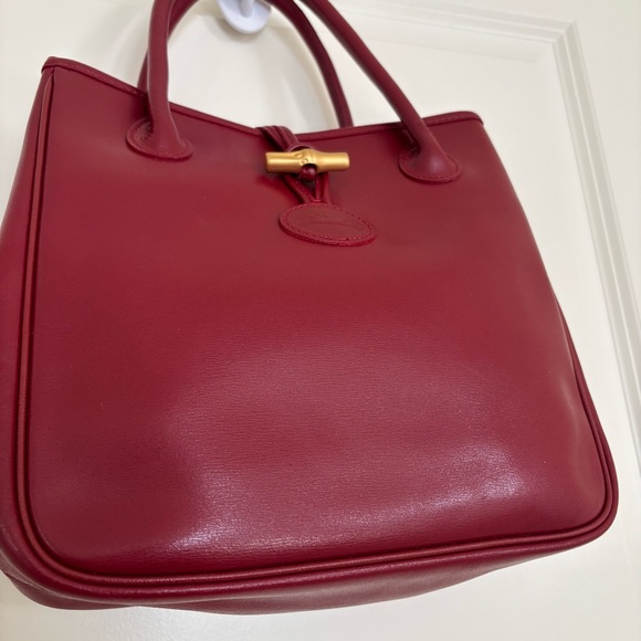 Longchamp Roseau Red Leather Handbag - Picture 5 of 16